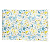 Klik op favoriet ontwerp Geel en blauw driehoek Kussensloop (Achterkant)