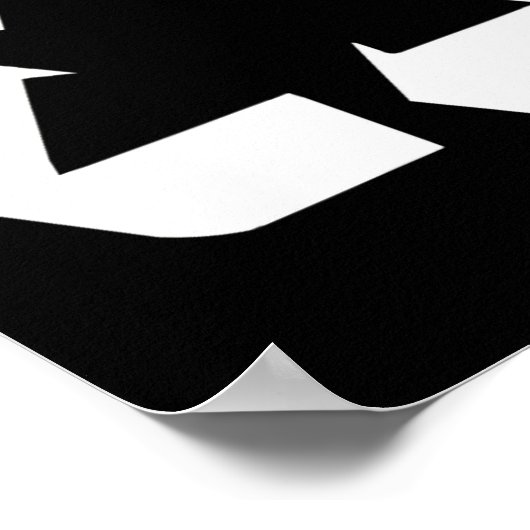 Klik op Groen-wit Recyclen Teken Ontwerpstandaard Poster (Hoek)