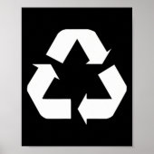 Klik op Groen-wit Recyclen Teken Ontwerpstandaard Poster (Voorkant)