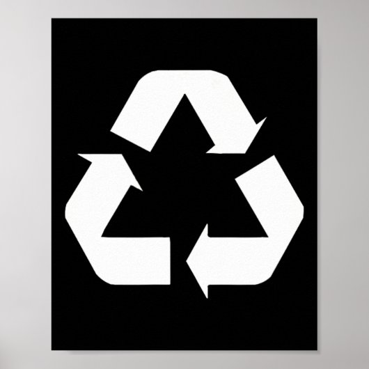 Klik op Groen-wit Recyclen Teken Ontwerpstandaard Poster (Voorkant)