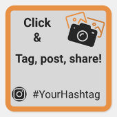 Klik op Label Post Share Social Media Stickers (Voorkant)