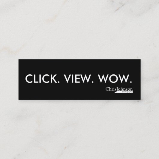 KLIK OP UITZICHT WOW MINI VISITEKAARTJE (Voorkant)