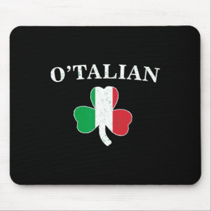Klik O'taliaanse Klaver en Italië Vlag Iers St. Pa Muismat