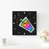 KLIK - RAINBOW SHOT GLASS VIERKANTE KLOK (Huis)