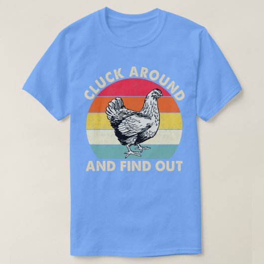 Klik rond en ontdek grappige kip 1 t-shirt (Design voorkant)