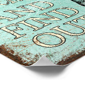 Klik rond en ontdek rustieke grappige kip poster (Hoek)