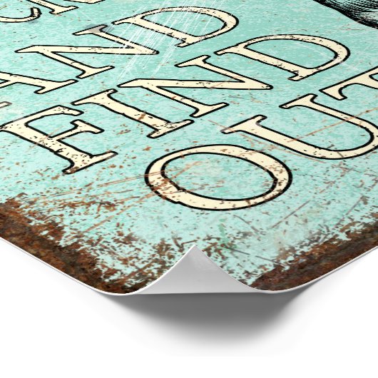 Klik rond en ontdek rustieke grappige kip poster (Hoek)