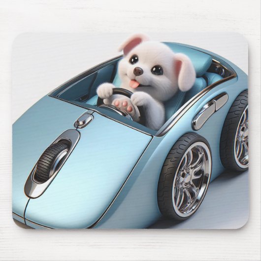 Klik & vroom: Puppy Driver Edition Muismat (Voorkant)