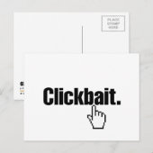 Klikbait. Briefkaart (Voorkant / Achterkant)