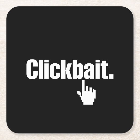 Klikbait. Kartonnen Onderzetters (Voorkant)