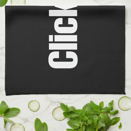 Klikbait. Theedoek (Gevouwen)