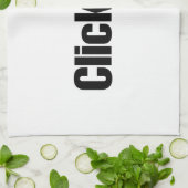 Klikbait. Theedoek (Gevouwen)