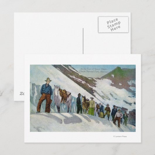 Klikbekkens aan de voet van de Sperry Glacier Briefkaart (Voorkant / Achterkant)