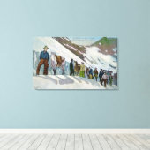 Klikbekkens aan de voet van de Sperry Glacier Canvas Afdruk (Insitu (Houten vloer))