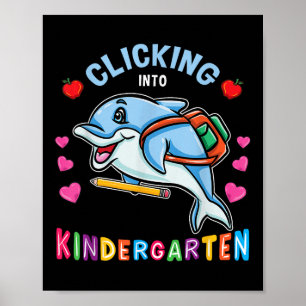 Klikken naar de kleuterdolfijn terug naar school  poster