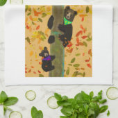 Klikkende Beren keukenhanddoek (Gevouwen)