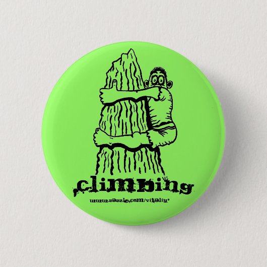 Klikkende grappige knop ronde button 5,7 cm (Voorkant)