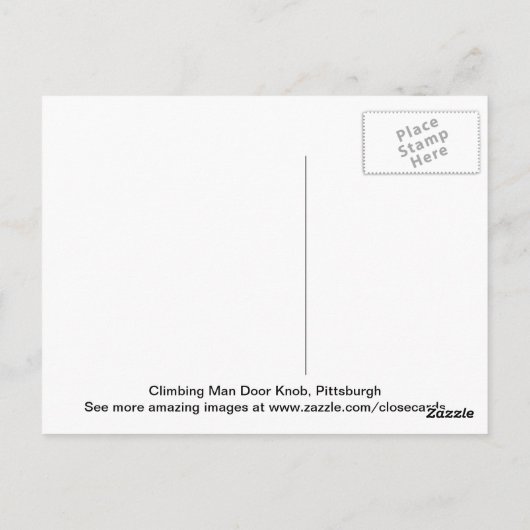 Klikkende Man deurknop Briefkaart (Achterkant)