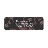 Klikkende Rozen op het etiket van het Adres van de (Voorkant)