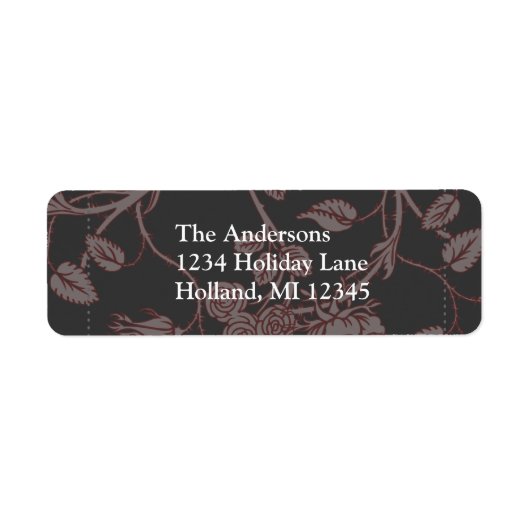 Klikkende Rozen op het etiket van het Adres van de (Voorkant)