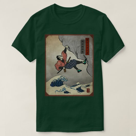 Klikkende Samurai Deep Water Soloing T-shirt (Design voorkant)
