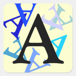 Klikker - Meerdere letters Vierkante Sticker