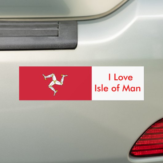 Klikker met eiland Man vlag Bumpersticker (Op auto)