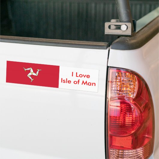 Klikker met eiland Man vlag Bumpersticker (Op Truck)