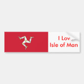 Klikker met eiland Man vlag Bumpersticker (Voorkant)
