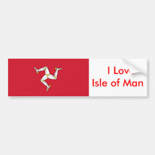 Klikker met eiland Man vlag Bumpersticker