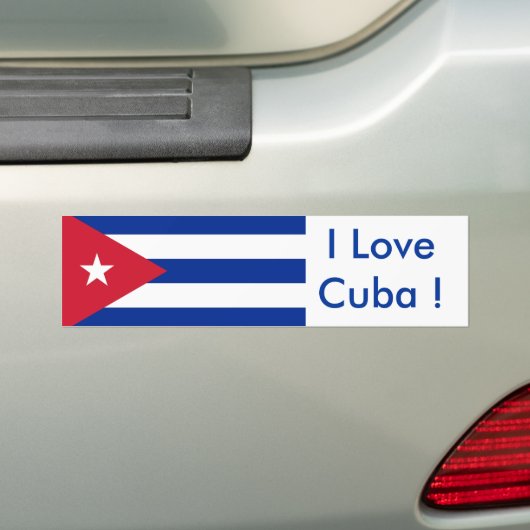Klikker met vlag Cuba Bumpersticker (Op auto)