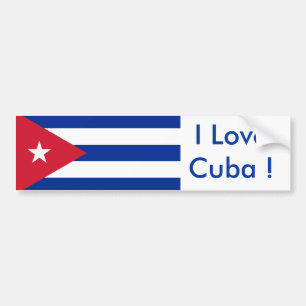 Klikker met vlag Cuba Bumpersticker
