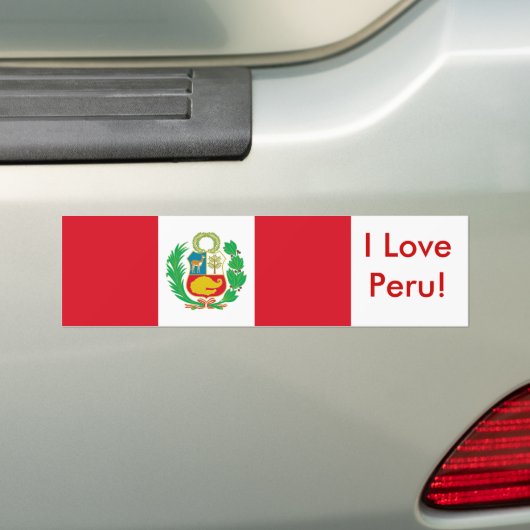Klikker met vlag Peru Bumpersticker (Op auto)