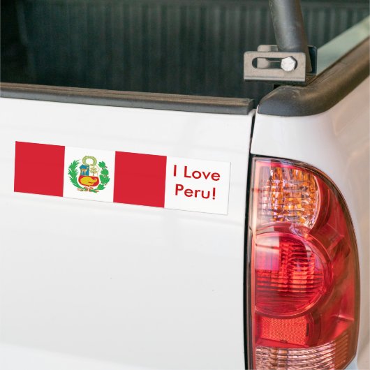 Klikker met vlag Peru Bumpersticker (Op Truck)