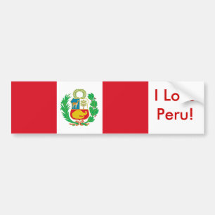 Klikker met vlag Peru Bumpersticker