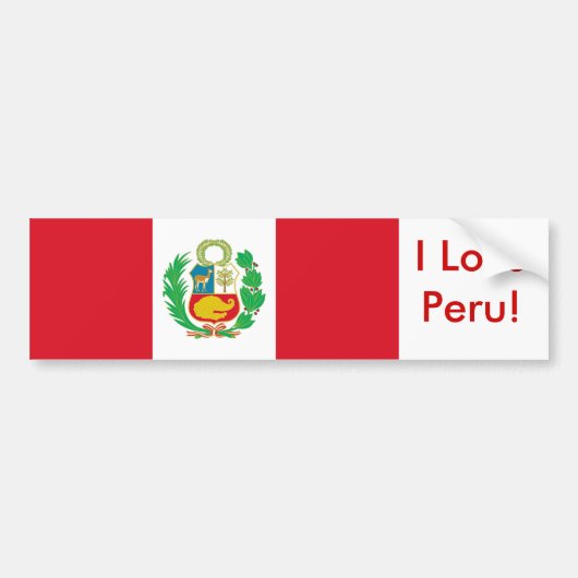 Klikker met vlag Peru Bumpersticker (Voorkant)