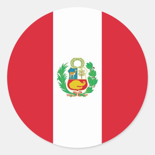 Klikker met vlag Peru Ronde Sticker (Voorkant)