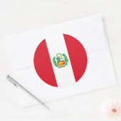 Klikker met vlag Peru Ronde Sticker (Envelop)