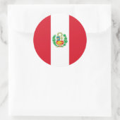 Klikker met vlag Peru Ronde Sticker (Tas)