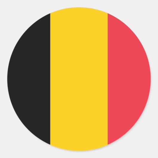 Klikker met vlag van België Ronde Sticker (Voorkant)