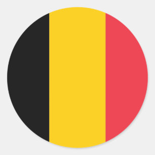 Klikker met vlag van België Ronde Sticker