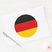Klikker met vlag van Duitsland Ronde Sticker (Envelop)