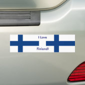 Klikker met vlag van Finland Bumpersticker (Op auto)