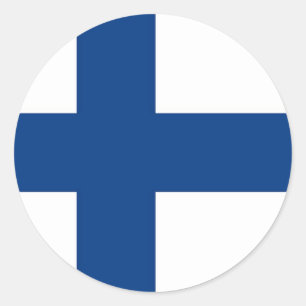 Klikker met vlag van Finland Ronde Sticker