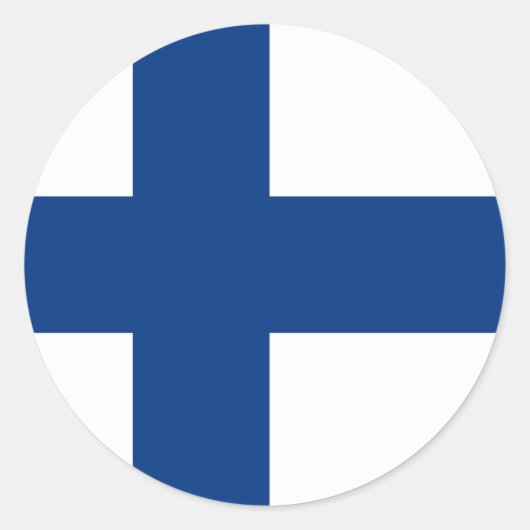 Klikker met vlag van Finland Ronde Sticker (Voorkant)