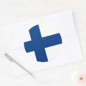 Klikker met vlag van Finland Ronde Sticker (Envelop)