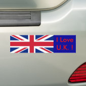 Klikker met vlag van het Verenigd Koninkrijk Bumpersticker (Op auto)