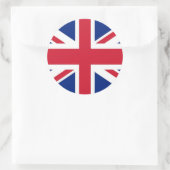 Klikker met vlag van het Verenigd Koninkrijk Ronde Sticker (Tas)
