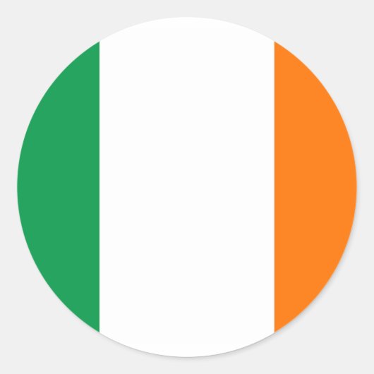 Klikker met vlag van Ierland Ronde Sticker (Voorkant)