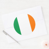 Klikker met vlag van Ierland Ronde Sticker (Envelop)